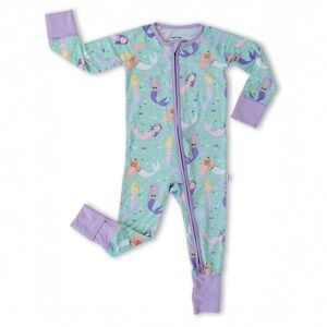 Little Sleepies Mermaid Fun Bamboo Convertible Zippy Pajamas 12–18M